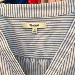 Madewell Blue and White ticking striped shirt